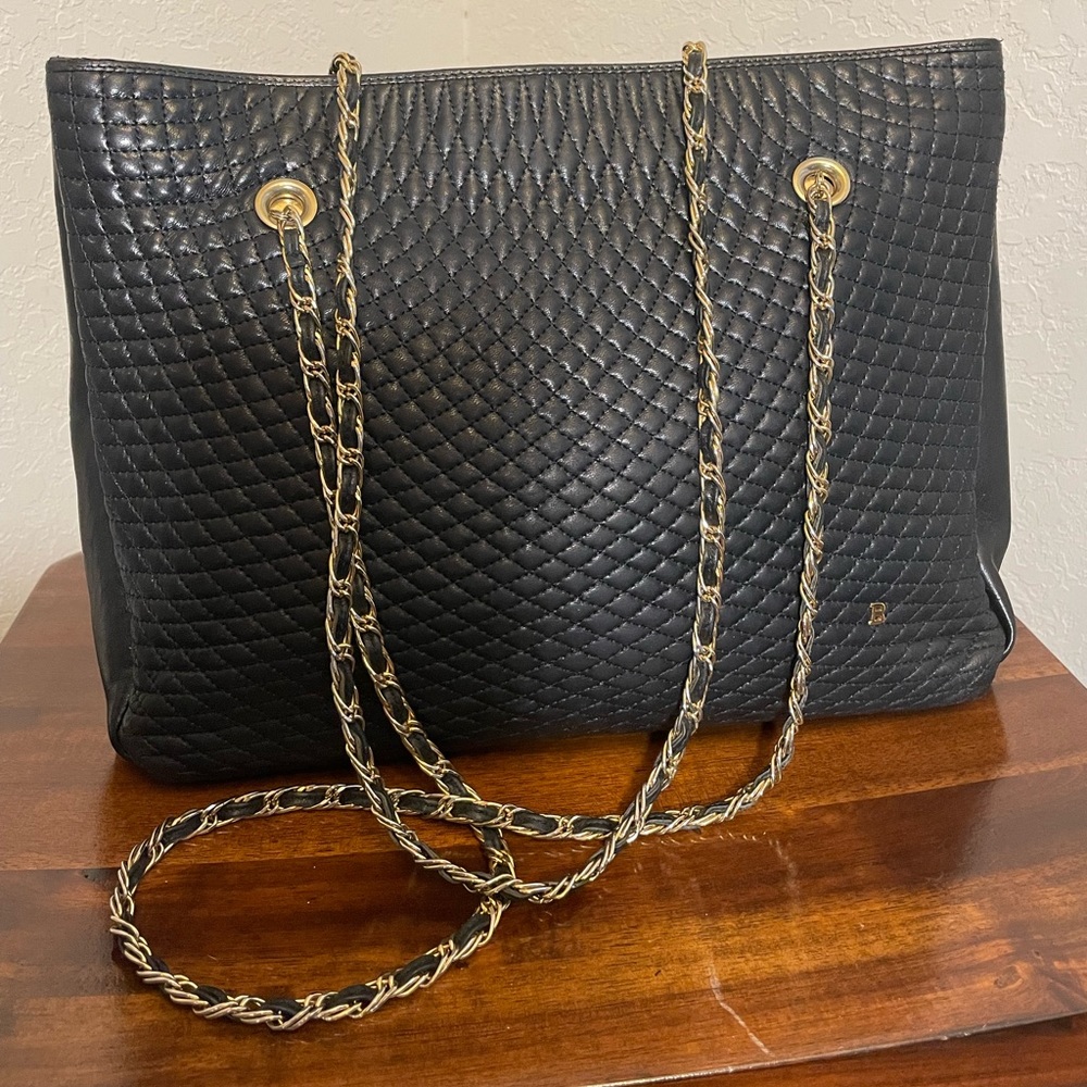 Bally Quilted Leather Tassel- Accented Shoulder Bag